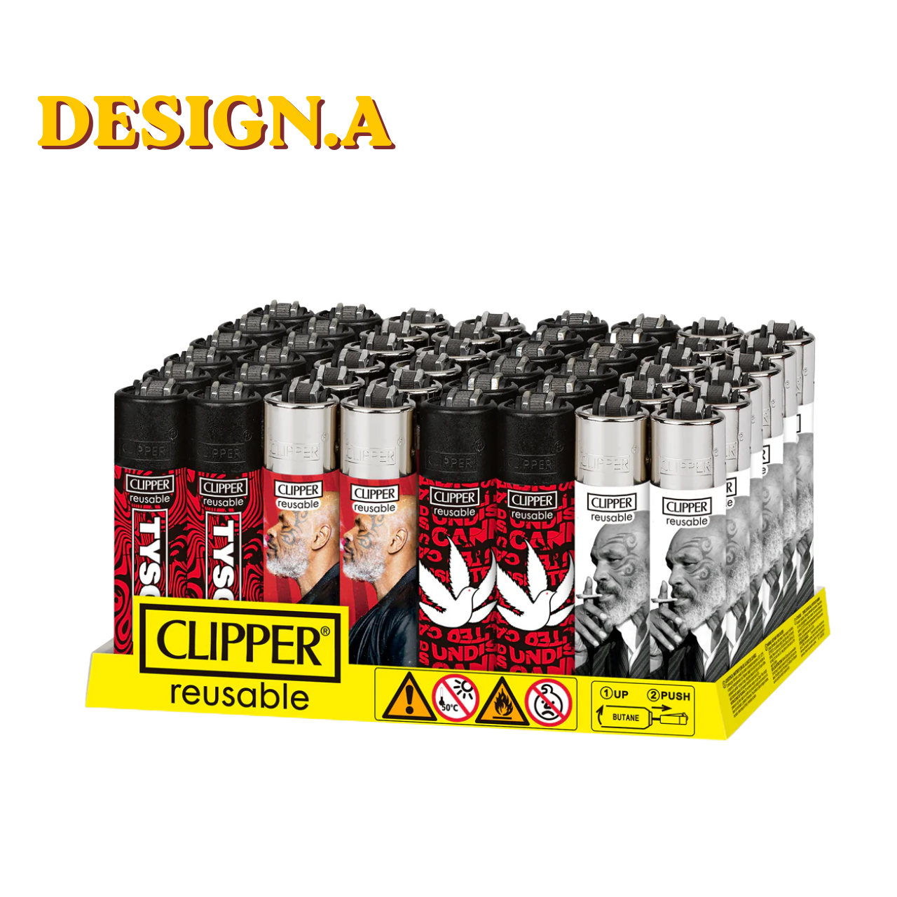 CLIPPER LIGHTERS MIKE TYSON EDITION DISPLAY OF 48